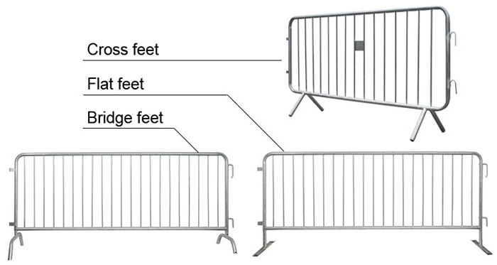 Temporary Light Heavy Stainless Steel Barricade Anti Corrsion Barrier