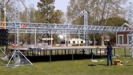 Iluminação de alumínio portátil móvel evento concerto exibição casamento equipamento de palco treliça com sistema de telhado e equipamento de elevação